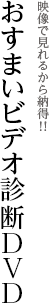 映像で見れるから納得!! おすまいビデオ診断DVD